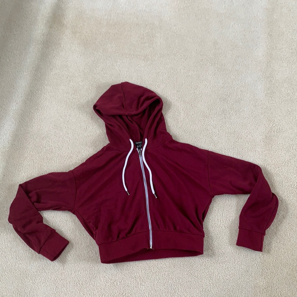 Forever21 crop zip up jacket